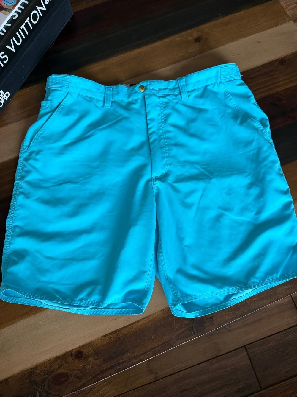 Men's Aqua Blue Casual Shorts